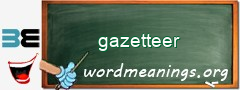 WordMeaning blackboard for gazetteer